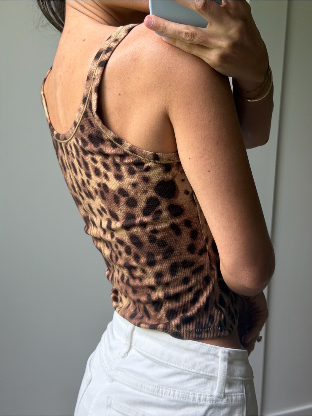 Dolce & Gabbana Skims Leopard Print Tank Top - Brown - Picture 3 of 3